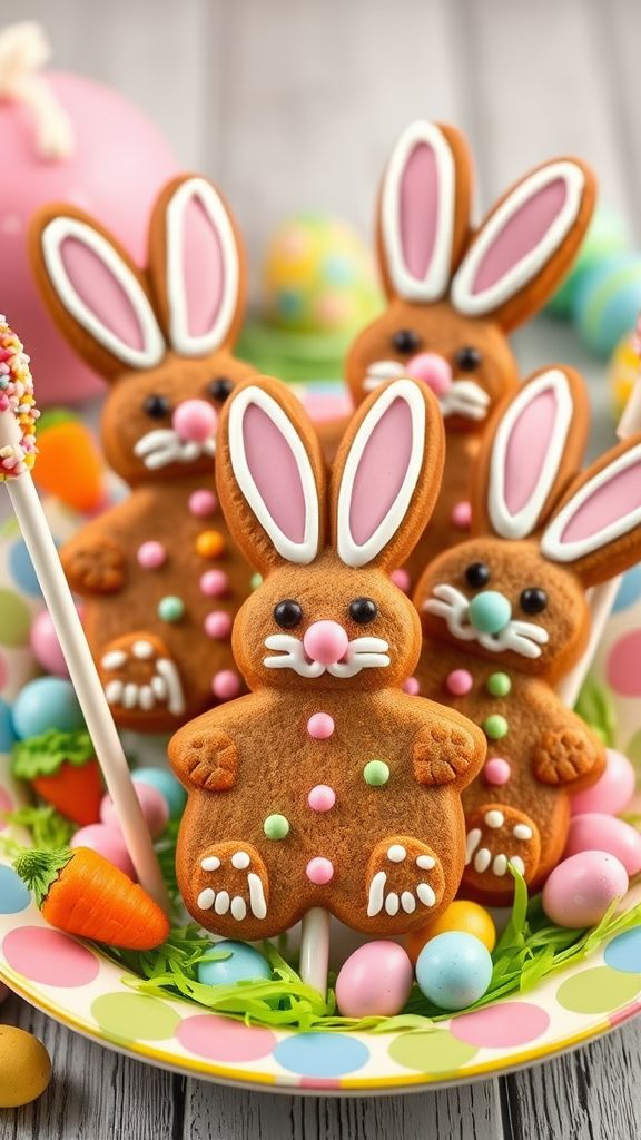 Gingerbread Bunny Pops