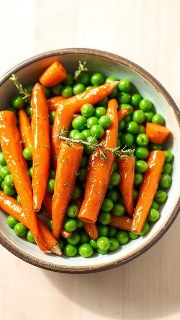 Glazed Carrots and Peas with Fresh Thyme  