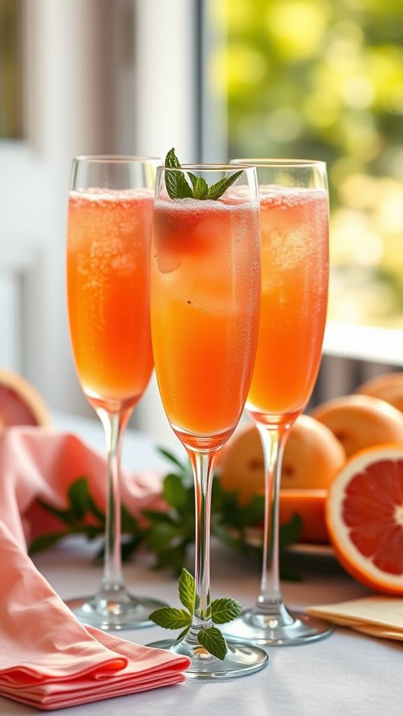 Grapefruit Mimosas 