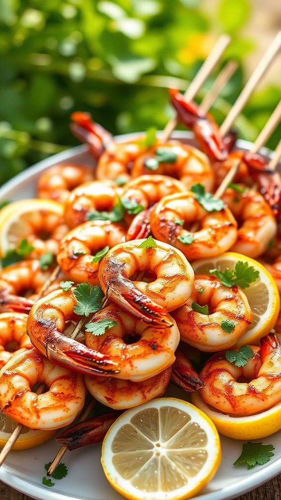 Grilled Shrimp with Chermoula Marinade  