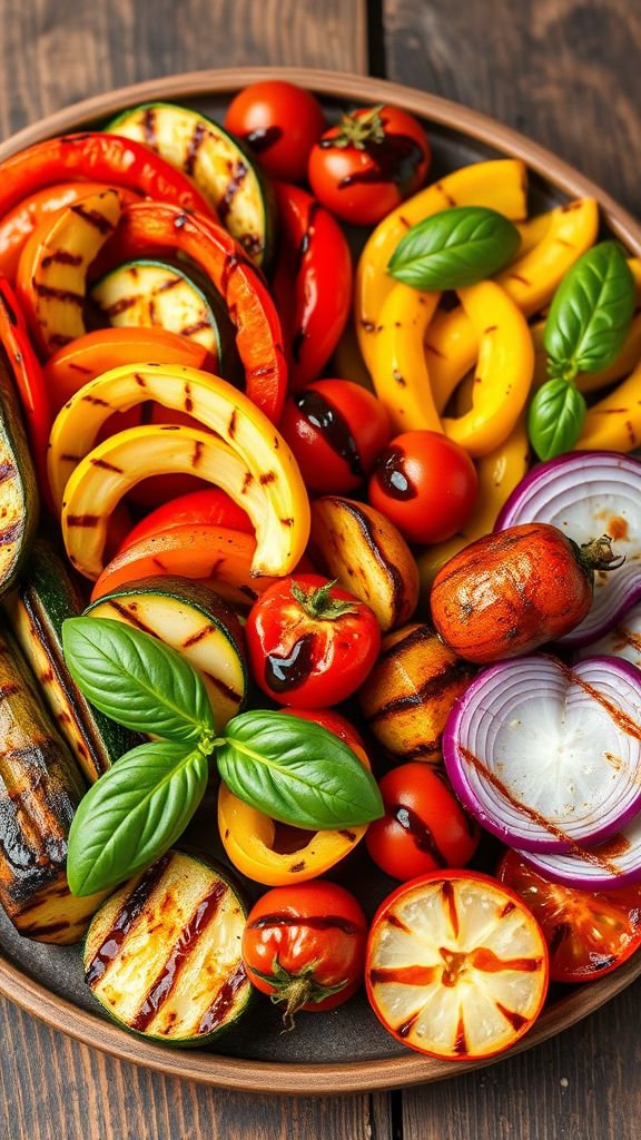 Grilled Vegetable Platter with Balsamic Glaze