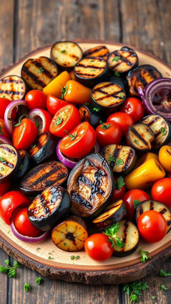 Grilled Vegetable Platter with Balsamic Glaze  