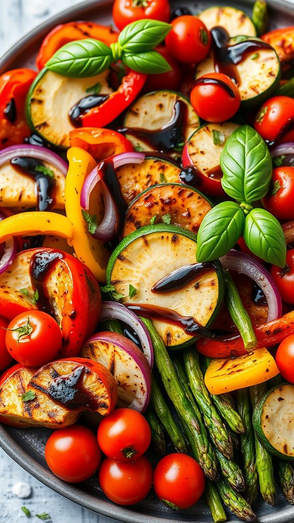 Grilled Vegetable Platter with Balsamic Glaze