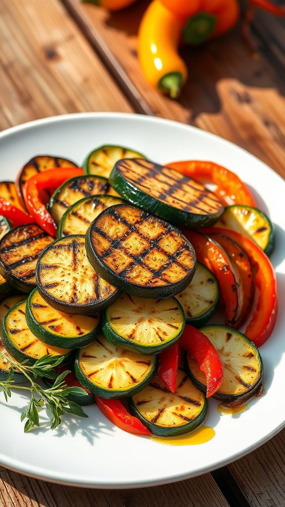 Grilled Zucchini and Bell Peppers