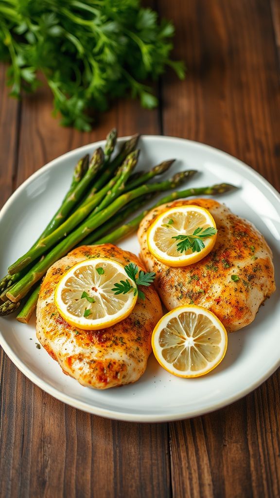 Herb-Crusted Chicken with Asparagus