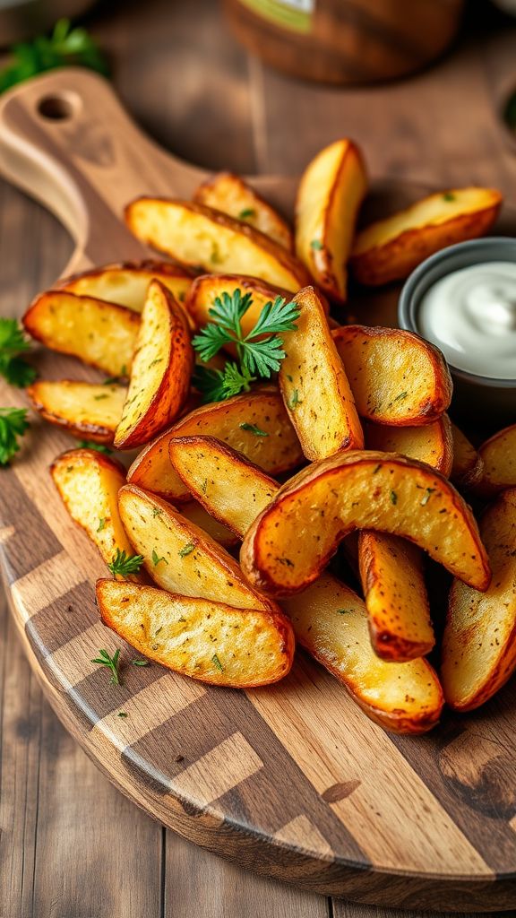 Herb-Crusted Potato Wedges