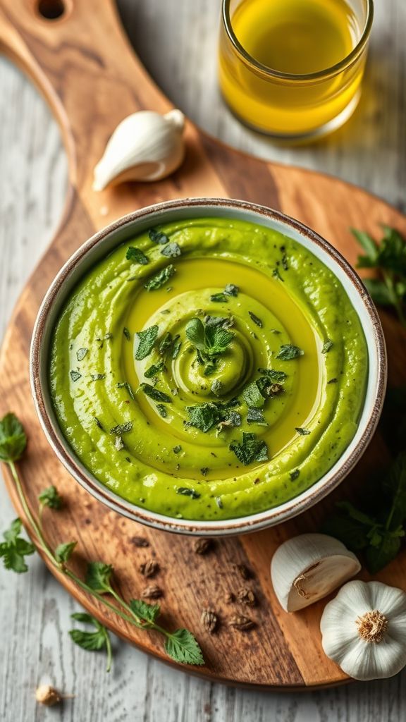 Herb-Infused Pea Puree