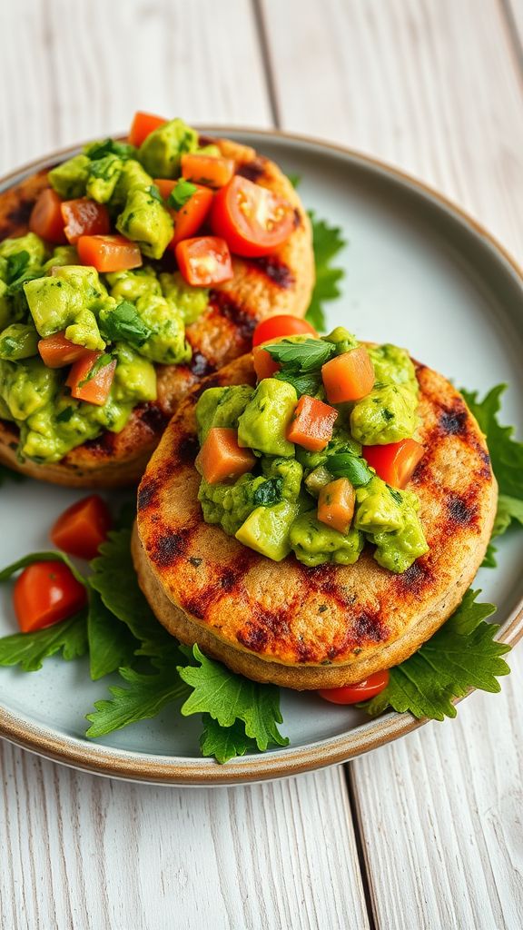 Herbed Turkey Burgers with Avocado Salsa