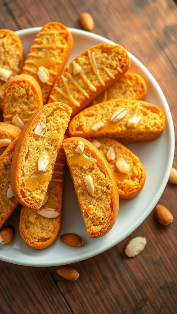 Honey Almond Biscotti  