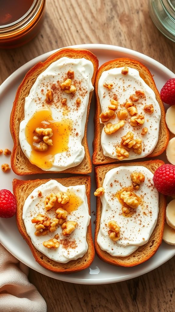 Honey and Walnut Ricotta Toast 