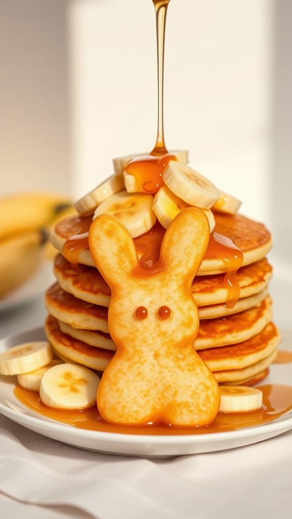 Honey Bunny Pancakes with Banana Slices