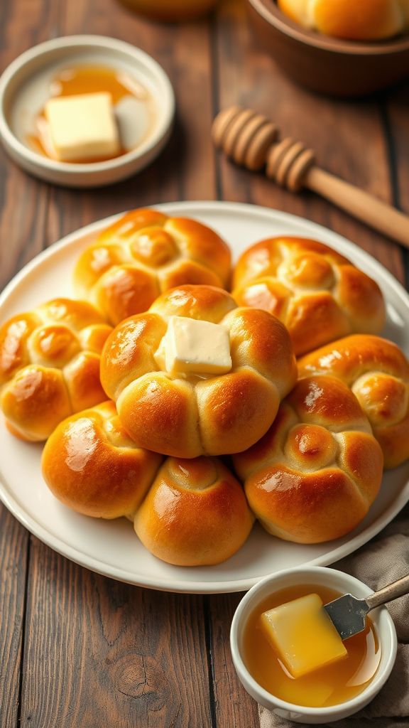 Honey Butter Blossom Rolls  