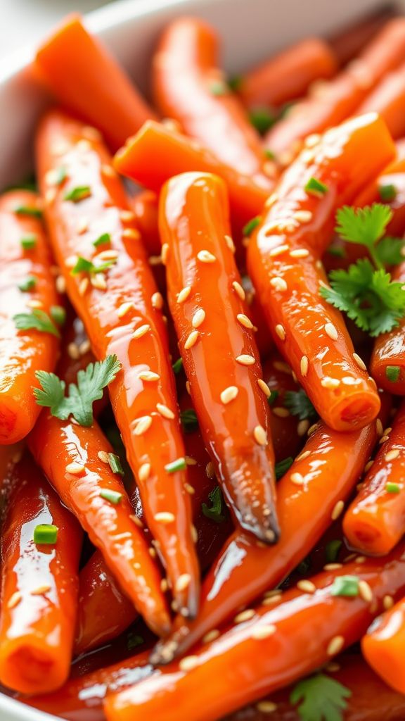 Honey Glazed Carrots with Sesame Seeds