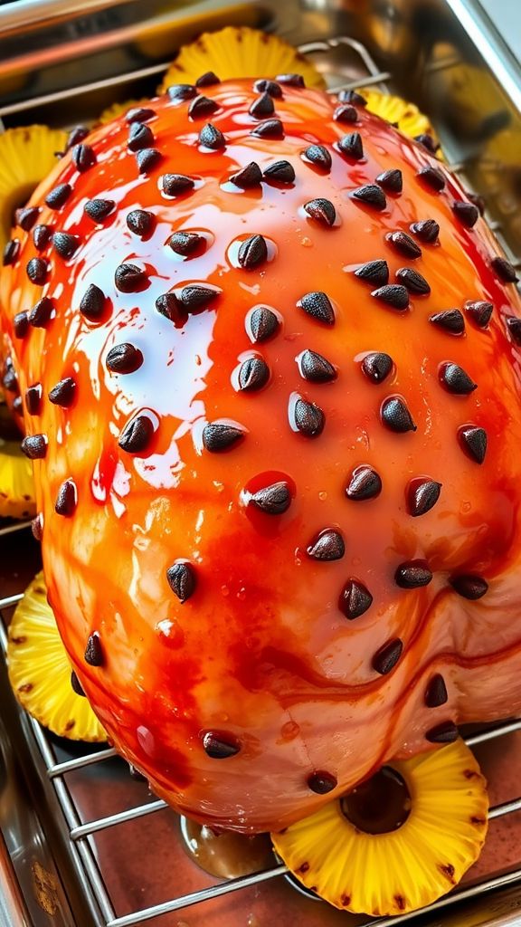 Honey Glazed Ham with Pineapple