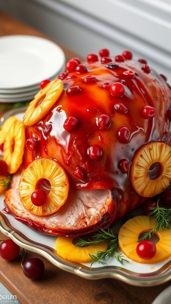 Honey-Glazed Ham with Pineapple