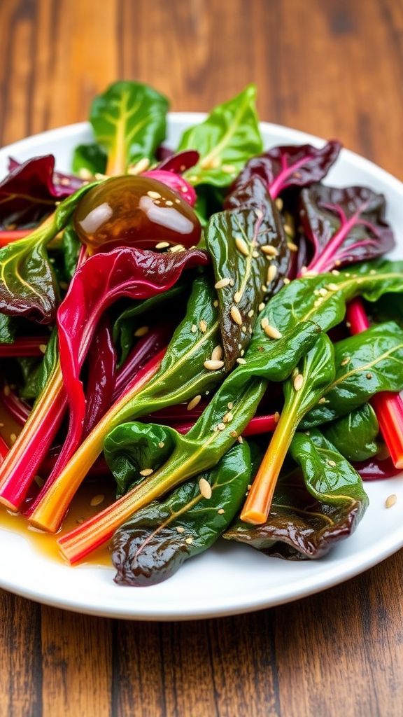 Honey Glazed Rainbow Chard