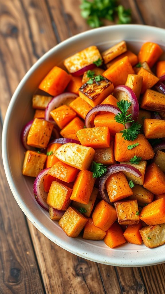 Honey Mustard Roasted Root Vegetables