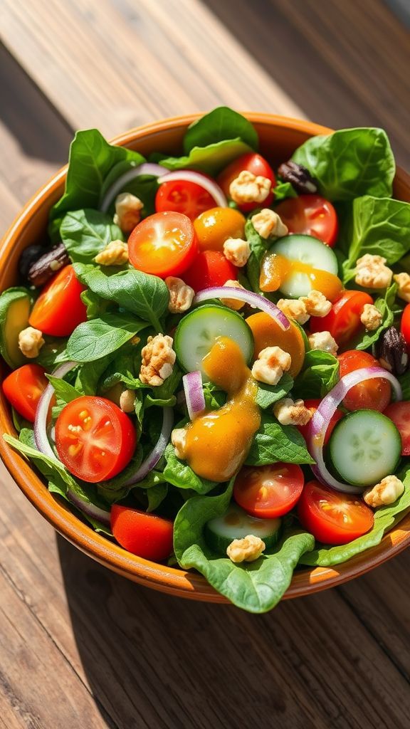 Honey Mustard Spring Greens Salad