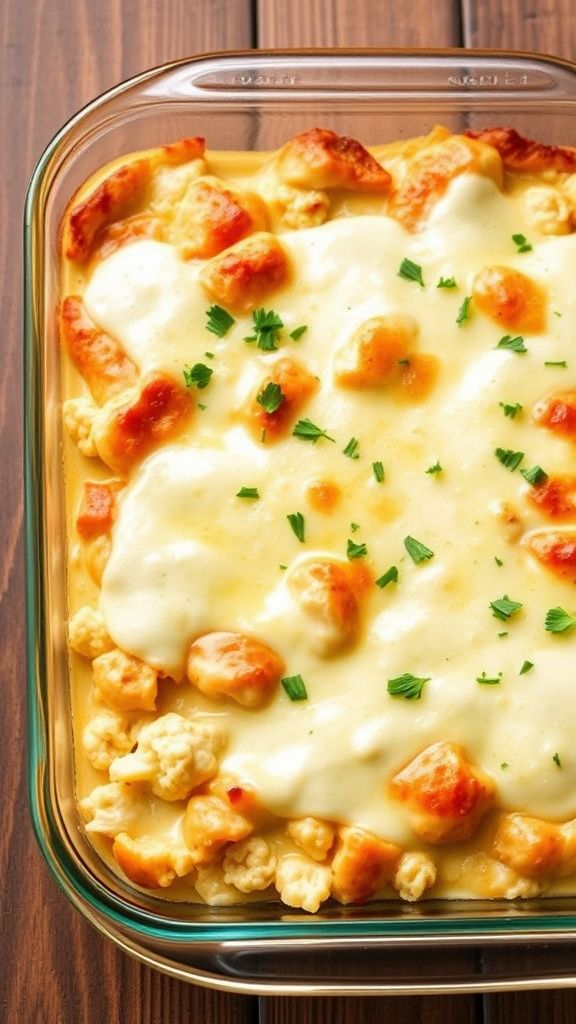 Keto Chicken Alfredo Casserole