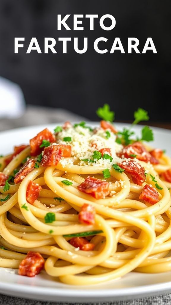 Keto Fettuccine Carbonara