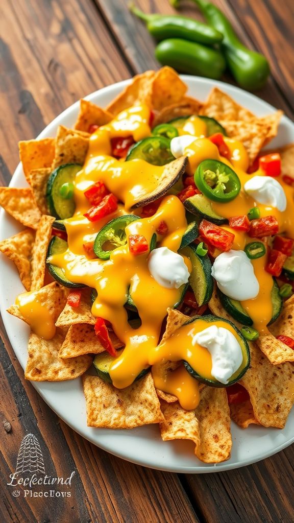 Keto-Friendly Nachos with Cheese Sauce