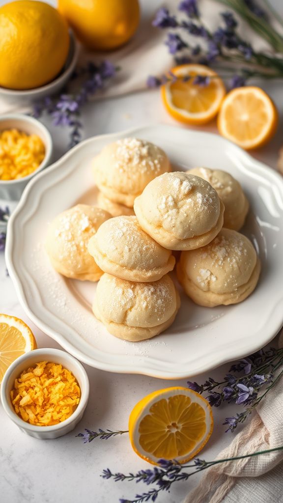 Lavender Lemon Cream Cookies