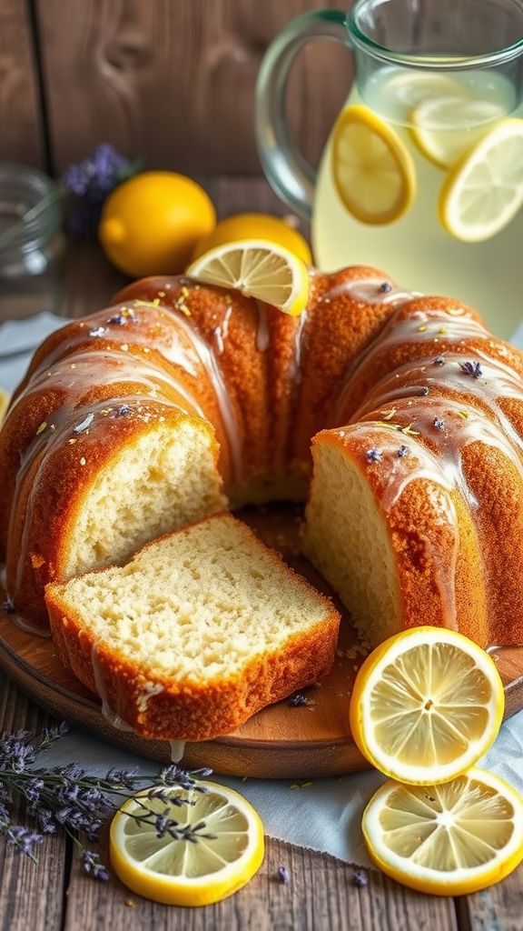 Lavender Lemonade Pound Cake