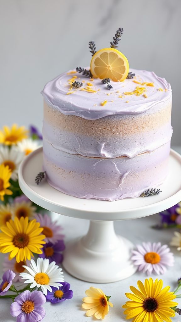 Lavender Lemonade Spring Cake  