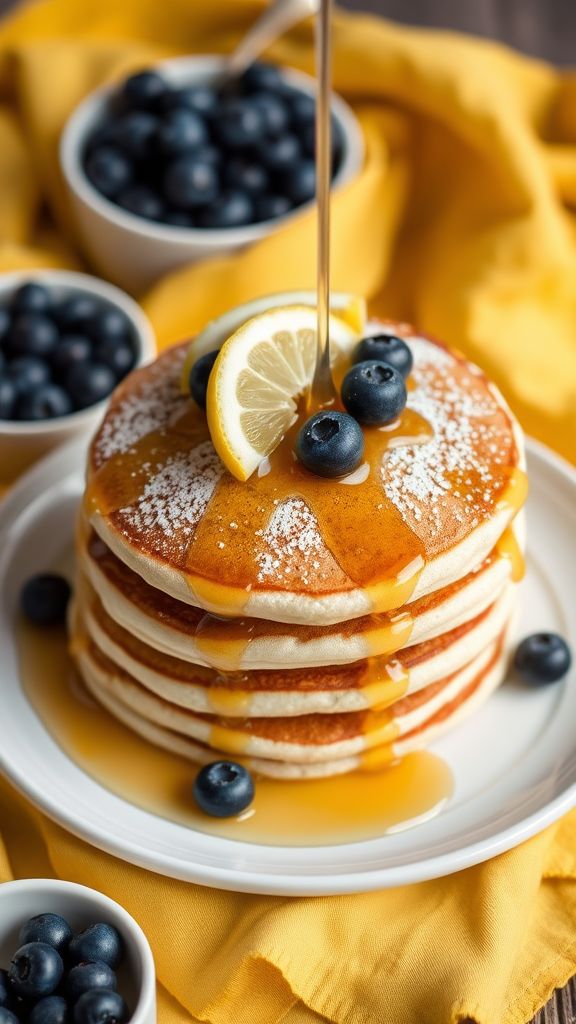 Lemon Blueberry Pancakes 