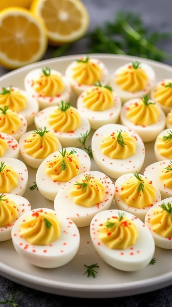 Lemon Zest and Dill Deviled Eggs  