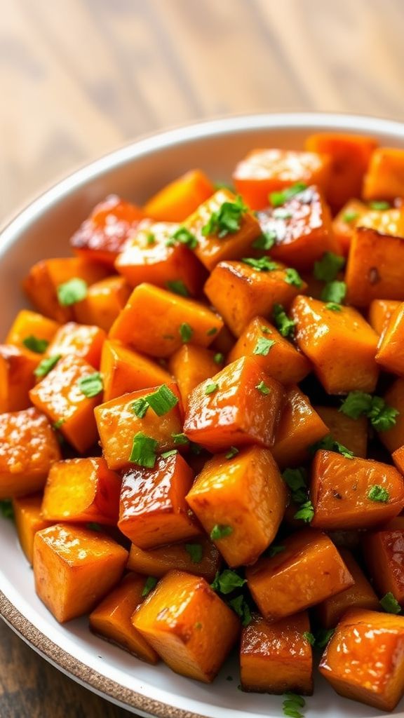 Maple-Dijon Roasted Sweet Potatoes