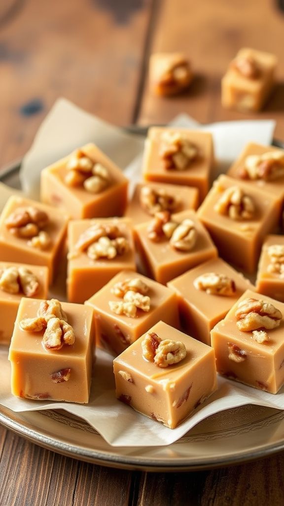 Maple Walnut Fudge Bites  