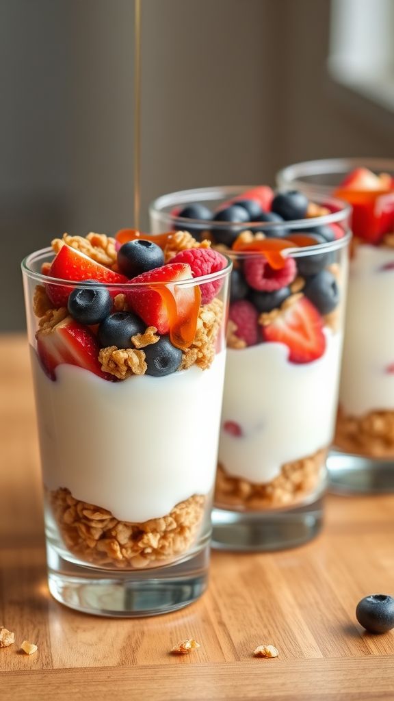 Maple Walnut Granola Parfaits  