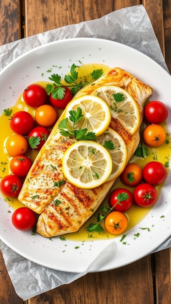 Mediterranean Baked Trout  