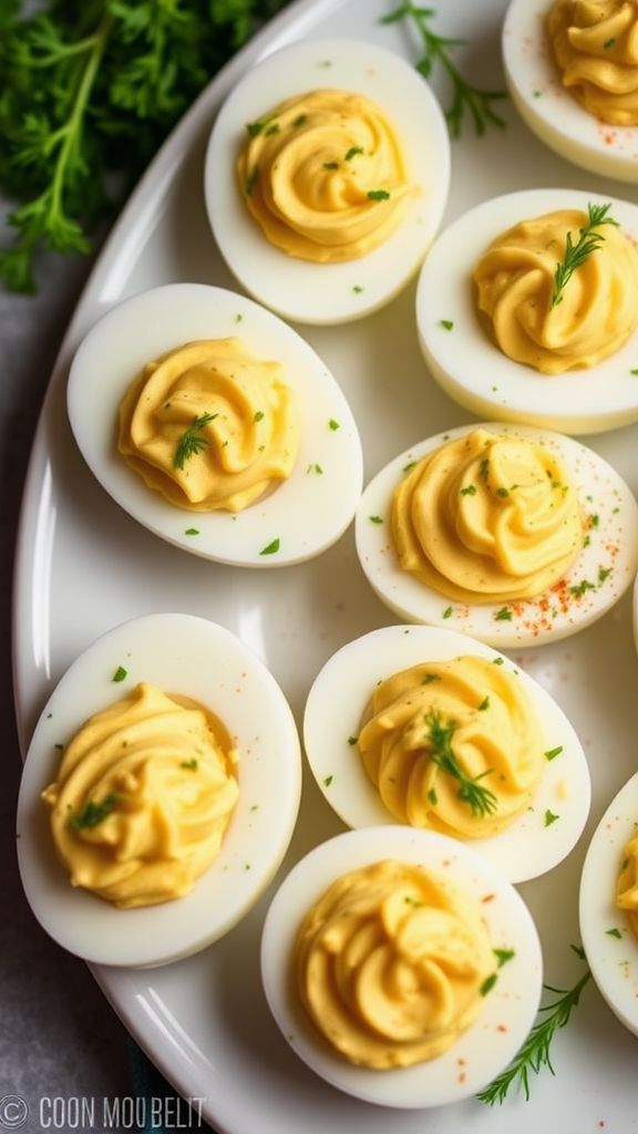 Mediterranean Herb Infused Deviled Eggs  