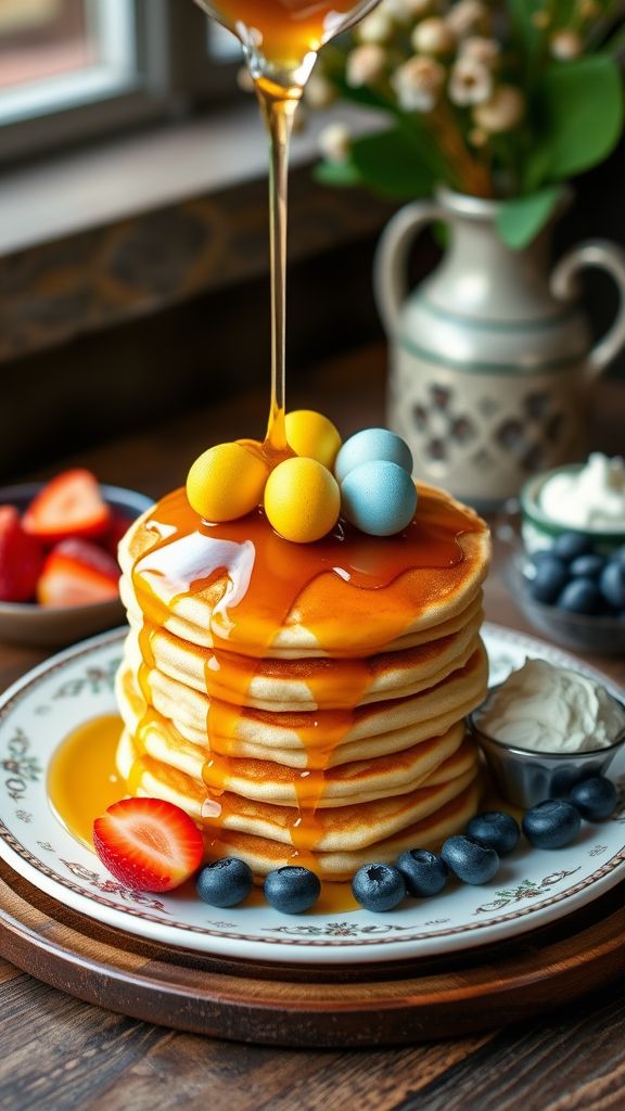 Mini Egg Surprise Pancakes