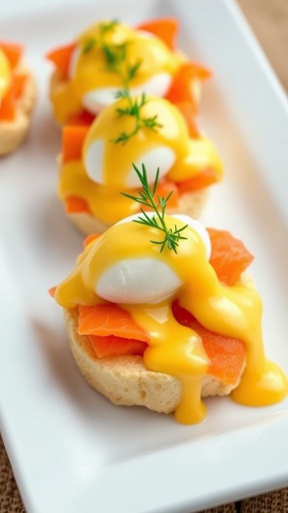 Mini Eggs Benedict with Smoked Salmon 