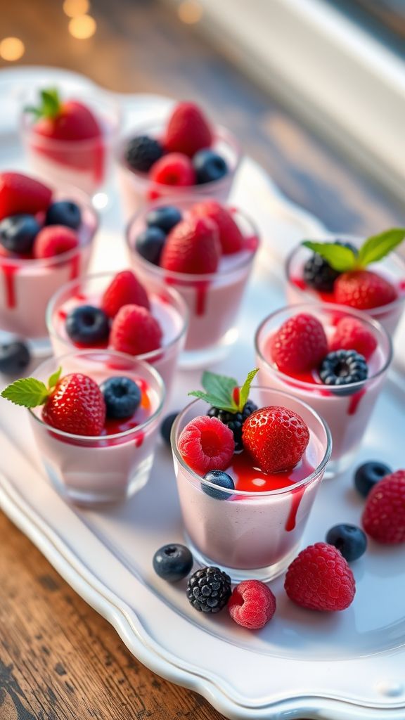 Miniature Berry Mousse Cups  