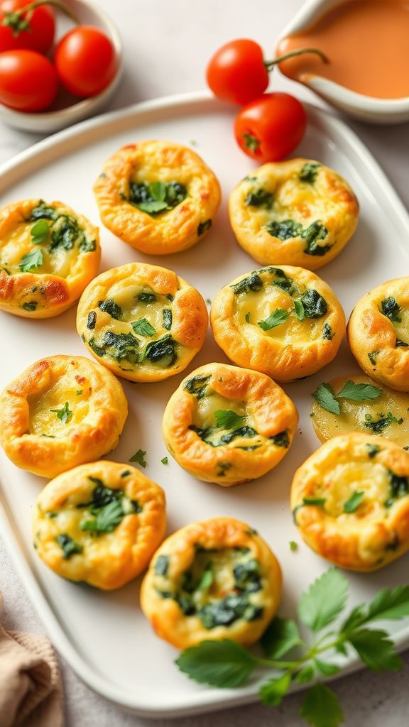 Miniature Spinach Frittatas