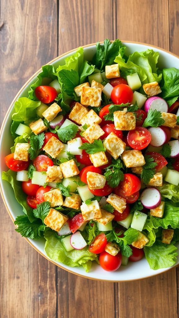 Mint and Lemon Fattoush Salad  