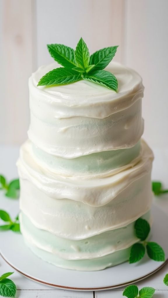 Minty Spring Green Velvet Cake  