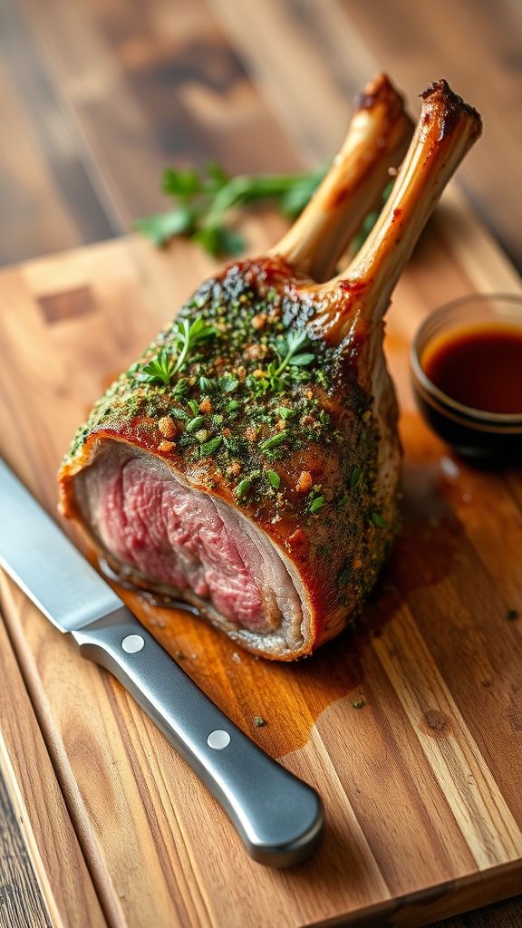 Mustard and Herb Crusted Rack of Lamb