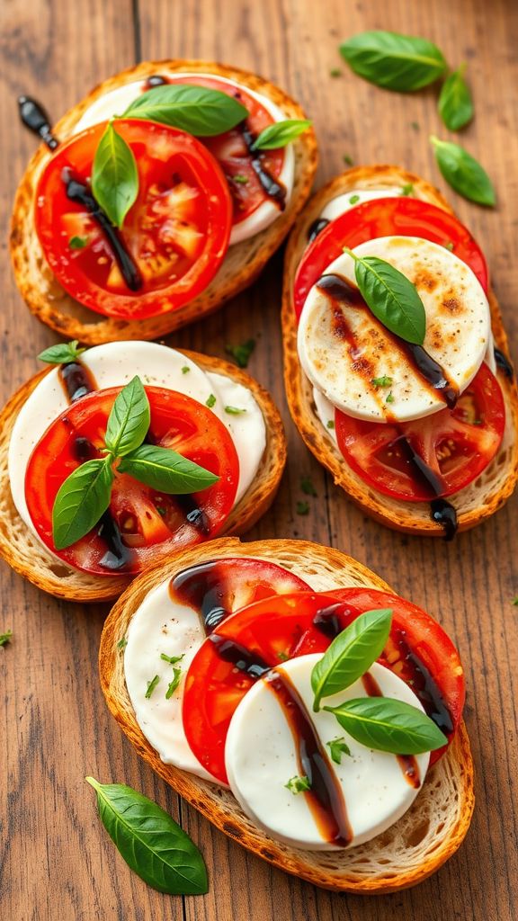 Open-Faced Caprese Sandwiches 