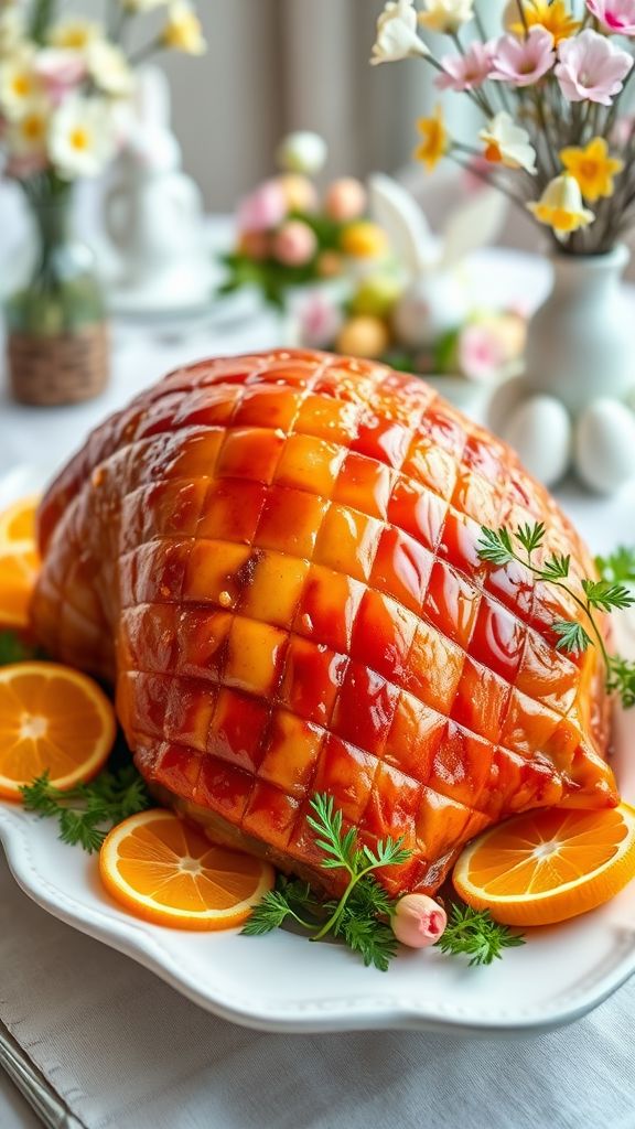 Orange Ginger Glazed Easter Ham