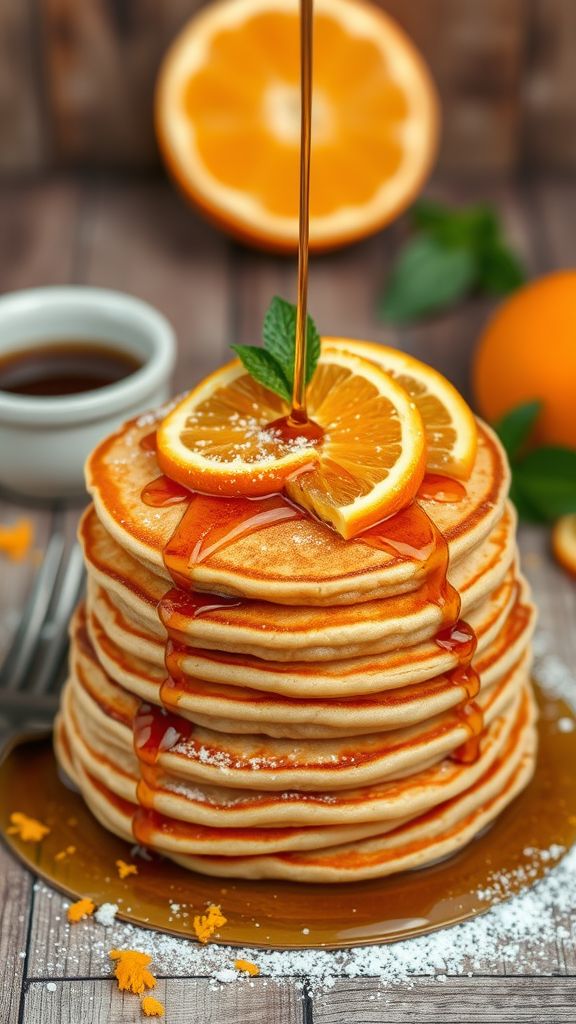 Orange Zest Ricotta Pancakes