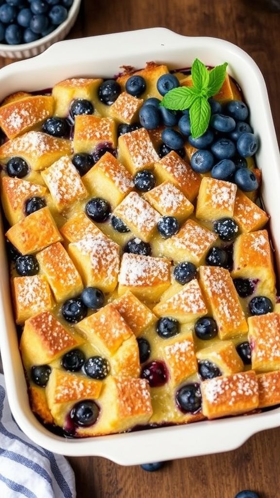 Overnight Blueberry French Toast Casserole