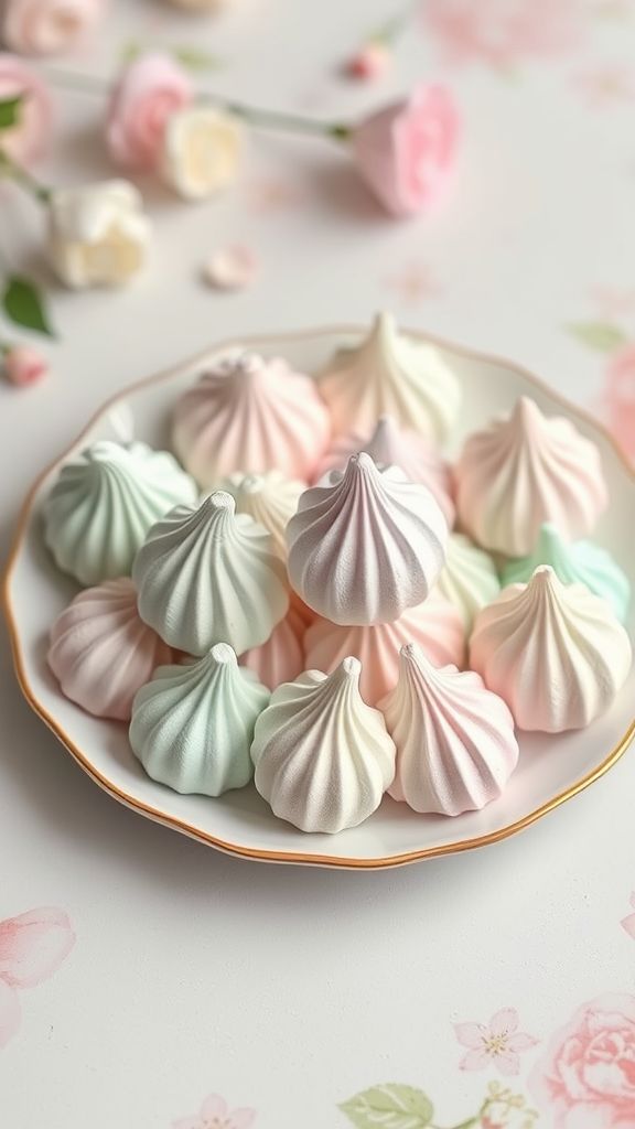 Pastel Meringue Kisses  