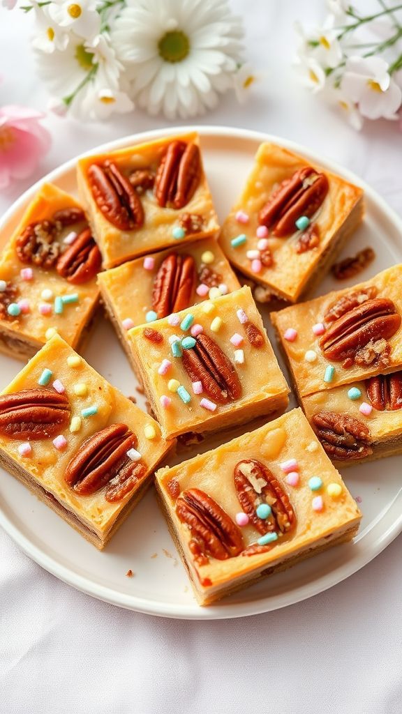 Pastel Pecan Pie Bars