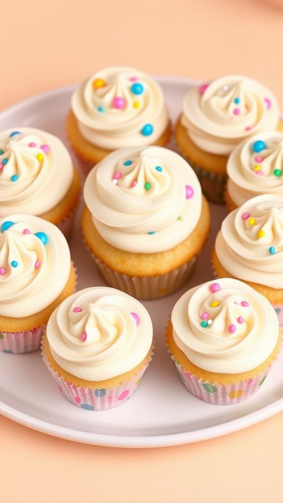 Pastel Polka Dot Cupcakes