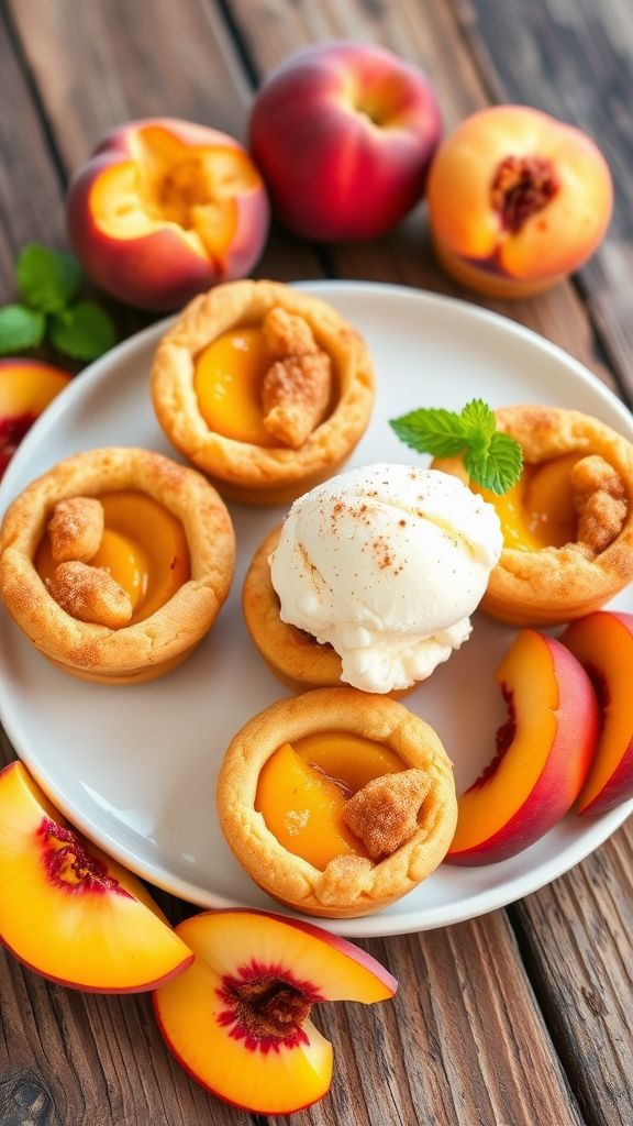 Peach Cobbler Cookie Cups  